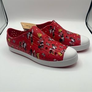 Native Disney Minnie Print Red Slip On Jefferson Shoes Size Men 9 Women’s 11